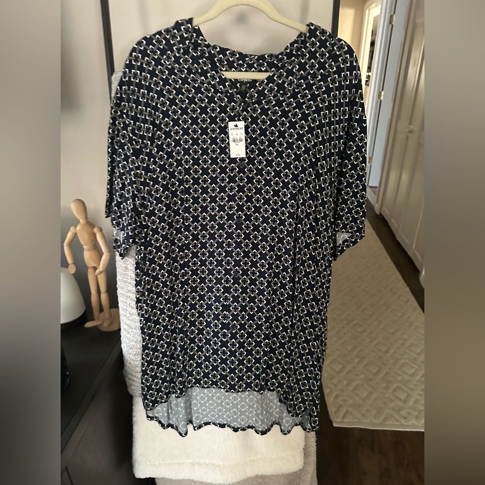 EXPRESS MENS SHORT SLEEVE COLLARD SOFT BEAUTY SIZE MENS XXL
